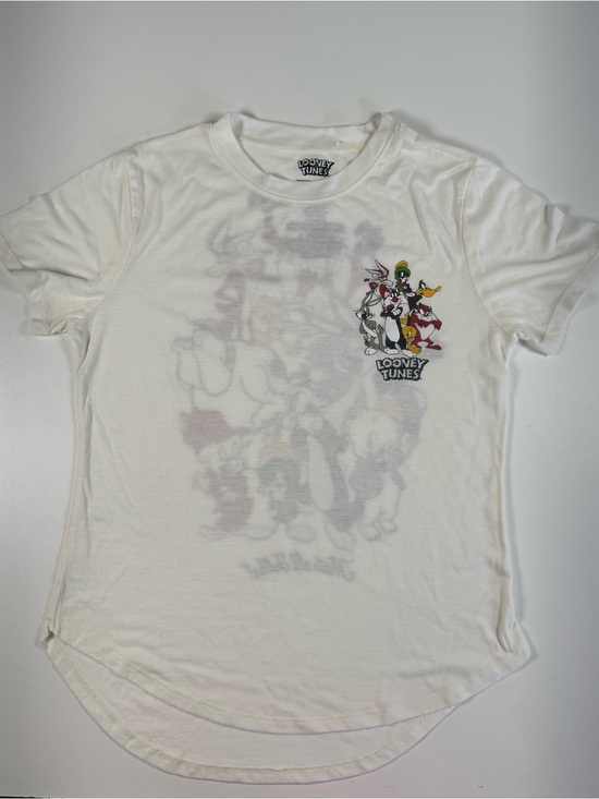 Warner Bros. Tops - Warner Bros. White Looney Tunes Logo Tee with Pink Accent